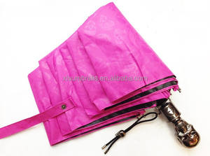 <span class=keywords><strong>Parapluie</strong></span> à 3 plis automatique, effrayant, poignée <span class=keywords><strong>de</strong></span> crâne, en cuivre, <span class=keywords><strong>parapluie</strong></span> design - Product Image 3