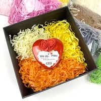Remplissage de boîte cadeau en papier déchiqueté multicolore écologique de haute qualité, recyclable, décoratif, en raphia, pour emballage