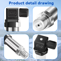 Sensor/Transmisor de Presión Compacto WEIERTAI WRT-131, Salida 4-20mA RS485, Acero Inoxidable 304, para Medición de Presión de Agua, Aceite y Gas, IP65