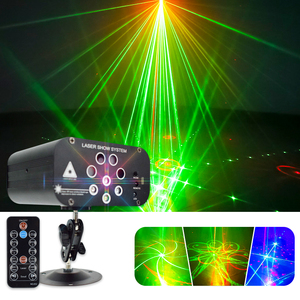 Ysh RGBW Laser Ánh Sáng sân khấu dẫn đèn 8 lỗ Disco chùm chiếu cho KTV bên 128 Mô hình màu xanh lá cây/Màu xanh/ấm trắng cho giọng nói - Product Image 4