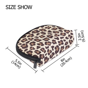 Private Label Custom Leopard Small Beauty <b>Makeup</b> Pouch Travel Cosmetic Bags for Women - Product Image 3