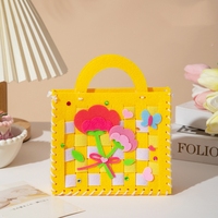 Kit de bricolage pour enfants pour la fabrication de sacs faits main, cadeau pour la fête des mères, tissu non tissé écologique, jouet éducatif, améliore la motricité fine