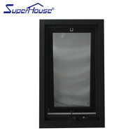Fenêtres et portes à auvent en aluminium à rupture de pont thermique avec vitrage Low-e standard américain personnalisé avec moustiquaire