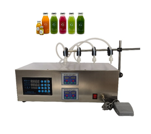 เครื่องบรรจุของเหลวแบบกึ่งอัตโนมัติ Gfk380IV 4 หัวฉีด สแตนเลส ควบคุมด้วยระบบดิจิตอล สำหรับบรรจุขวด - Product Image 1