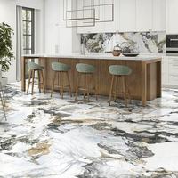 George Group Azulejo de porcelana negra de cuerpo completo para piso Pisos Porcelanato Azulejos 60x60 Precio Marbl Look Tile