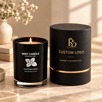 Boîte personnalisée RUNDONG, bougie parfumée, coffret cadeau de luxe, huile végétale naturelle, parfum intense, cire de soja