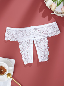 <span class=keywords><strong>Vendita</strong></span> calda Sexy <span class=keywords><strong>perizoma</strong></span> floreale <span class=keywords><strong>in</strong></span> pizzo per taglie forti da donna mutandine aperte con Logo <span class=keywords><strong>in</strong></span> vita biancheria intima da donna a spessore sottile - Product Image 5