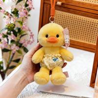 Porte-clés en peluche animal mignon Kawaii, poupée en peluche douce et moelleuse, jouet apaisant, pendentif de sac, compagnon pour enfants, cadeau