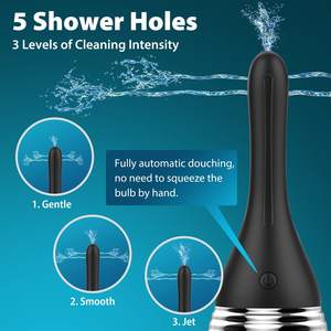 Nieuwe Elektrische Klysma Vrouwen Automatische Water Spray Vaginale Reiniging Vibrator Gay Reinigen Klysma Anale Speelgoed - Product Image 3