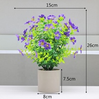 Plantes artificielles en plastique en pot, feuilles d'eucalyptus créatives de simulation, plantes vertes pour bureau, ornements de bureau, vente en gros