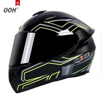 Nouveau casque de moto intégral en ABS homologué DOT avec système de fixation rapide, haut-parleur intégré, pour moto de rue et course, pour hommes et femmes, visière teintée transparente