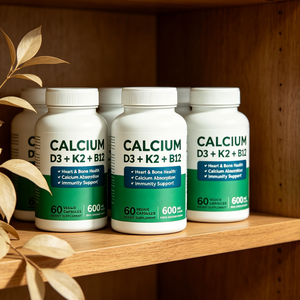 Cápsulas de Suplemento Diario de Calcio, Vitamina <span class=keywords><strong>D3</strong></span>, <span class=keywords><strong>K2</strong></span> y B12 para Adultos, 600mg de <span class=keywords><strong>Ca</strong></span>, Cápsulas Duras, Apoyo Inmunológico, Marca Privada OEM de Fábrica, Venta al Por Mayor - Product Image 3