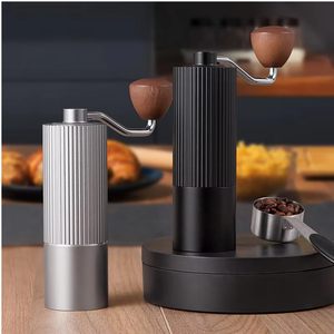 420 Stainless Steel Burr Homeuse Espresso <b>Mini</b> Small Hand Mill Portable Manual Coffee <b>Grinder</b> with Wood Handle - Product Image 2