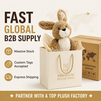 Peluches Lapin Brun Personnalisées, Jouets en Peluche Mignons Kawaii pour Enfants, Lapins en Peluche Doux, Cadeau Promotionnel pour Enfants
