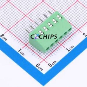 JL308-25406G01 Screw Terminal Block Through hole Component (THT),P=2.54mm Connector 1x6P 2.54mm Green Through Hole - Product Image 1