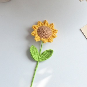 Arte floral tejido con flores preservadas, girasol artificial y arreglo floral decorativo con flores frescas preservadas. - Product Image 4