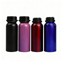 Bouteille en aluminium 250ml 500ml 1000ml 1L Noir mat Vide Métal Aluminium Bouteille d'huile essentielle avec couvercle inviolable