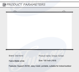 de montaje en pared tipo de mapa pantalla de proyección de interior al aire libre adecuado para películas y presentaciones - Product Image 5