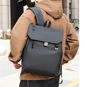 Laptop <b>Backpack</b> For Men Gray And <b>Black</b> Waterproof Large Capacity Business Travel Commuting Shoulder Straps Solid Color Spring - Product Image 5