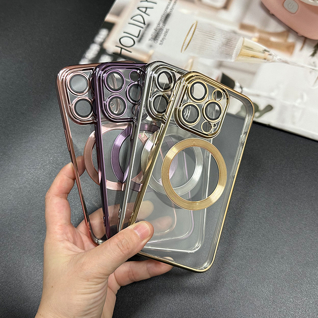 Luxury Cellphone Case for IPhone 11 12 13 14 15 Pro Max Magnet TPU Mobile Phone Cover