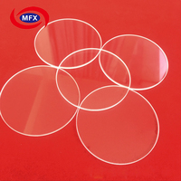Plaque de verre trempé ultra transparente à faible teneur en fer, ronde, de 0,5 mm, 0,7 mm, 1 mm, 1,5 mm, 2 mm, pour éclairage