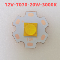 Vente Flash : Perles LED SMD 7070 Ultra Lumineuses à Courant Constant 3V 6V 12V Haute Puissance 20W 40W 110lm/W avec Plaque de Cuivre PCB 20mm