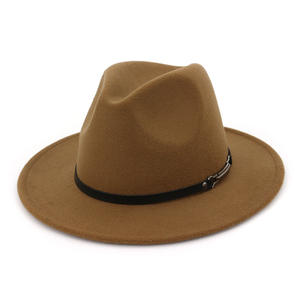 <span class=keywords><strong>Sombrero</strong></span> Fedora de lana Retro de verano informal <span class=keywords><strong>Sombrero</strong></span> de fieltro de Panamá de ala ancha plana para parejas para actividades al aire libre en para <span class=keywords><strong>Amazon</strong></span> AliExpress - Product Image 4