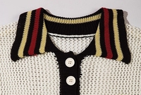 T-shirt vintage en tricot, polo boutonné pour homme, tee-shirt oversize, haut pour homme, unisexe, couple, été, manches courtes