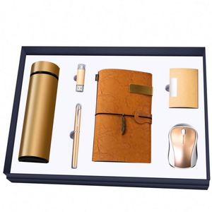 Juego de Regalo Empresarial de Oficina con Botella de Agua y Cuaderno Promocionales de Alta Calidad con Logotipo Personalizado Impreso en Serigrafía - Product Image 3