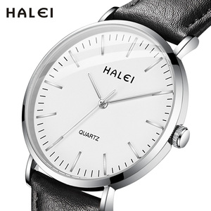 Envío Directo HALEI Nuevo Reloj de Cuarzo Original para Mujer con Correa de Cuero Resistente al Agua 3BAR Código de Barras Movimiento Japonés Venta al por Mayor - Product Image 5