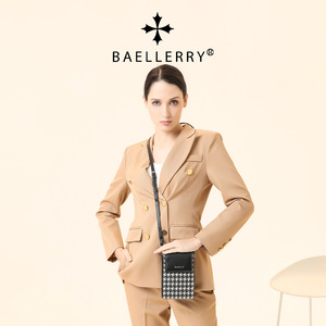 Baellerry Women's Phone Bag Houndstooth Magnetic Buckle Crossbody <b>Small</b> Shoulder Bag With <b>Wallet</b> Function - Product Image 2