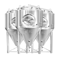 Fermenteur à bière HGMC 2bbl, réservoir de fermentation conique à double enveloppe pour la brasserie de bière
