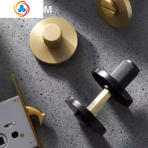 Solid Brass Sliding <b>Door</b> Privacy Lock <b>Brushed</b> Black Finish Bathroom Pocket <b>Door</b> Hardware OEM - Product Image 6