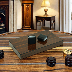 <span class=keywords><strong>Backgammon</strong></span> di Lusso Personalizzato da 21 Pollici per Tornei, Marrone con Set di Dadi - Product Image 3