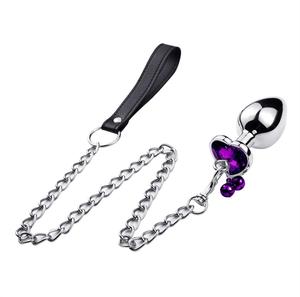 MOGlovers-<span class=keywords><strong>Plug</strong></span> <span class=keywords><strong>anal</strong></span> en forme de cœur-Love Game <span class=keywords><strong>Anal</strong></span> <span class=keywords><strong>Plug</strong></span> avec cloches et <span class=keywords><strong>laisse</strong></span> - Product Image 3
