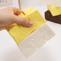 Jouet anti-stress en PU à rebond lent, imitation tofu, pain à pétrir, texture collante, chocolat à neuf compartiments, 9,5 CM, vente en gros