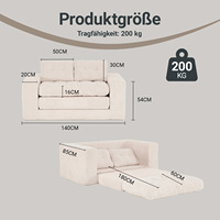 Canapé sectionnel moderne en tissu et éponge, compressé sous vide, sans assemblage, compact, idéal pour petits espaces, chambre, salon, hôtel