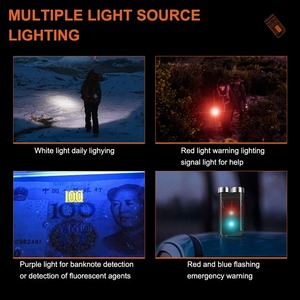 Lampe de poche LED super lumineuse 900 Lumens 12 Modes Rechargeable Type c coque fluorescente Mini porte-clés puissant lampe torche extérieure - Product Image 3