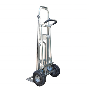 Zware 3-In-1 Opvouwbare <span class=keywords><strong>Aluminium</strong></span> Platform Truck Vierwielige Handtrolley Kar 300Kg Laadvermogen Handwagen - Product Image 5