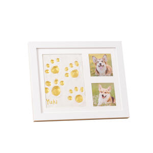 Cadre photo souvenir pour animaux de compagnie Kit d'<span class=keywords><strong>empreinte</strong></span> d'<span class=keywords><strong>argile</strong></span> commémorative pour chiens et chats Conseil composite Cadres photo commémoratifs pour animaux de compagnie - Product Image 1