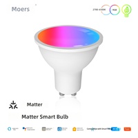 Ampoule LED intelligente GU10 Matter Graffiti WiFi RGB, projecteur de jardin en cristal, contrôle à distance par application