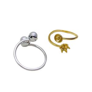 Base para Anillo de Plata S925 10617, Accesorios para Perlas DIY con Tecnología de Incrustación de Garra Redonda de 10-12 mm, Joyería de Plata Elegante - Product Image 5