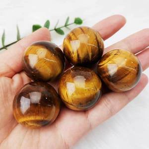 Hot selling Healing Crystal Natural Golden Tiger Eye Sphere Ball Raw Stone Polished <b>Craft</b> Yellow Tiger Eye Sphere For Gifts - Product Image 3