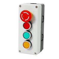 Caja de Control con Interruptor de Botón, Botón de Parada de Emergencia para Elevador, Caja de Botón de Parada de Emergencia con Luz Indicadora, Caja Industrial Impermeable
