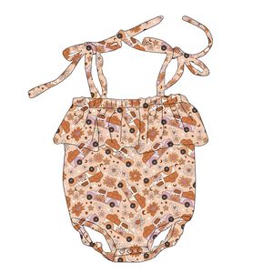 Venta al por mayor de EE. UU.: Nuevo leotardo burbuja estampado de Halloween para niñas, con diseño de fantasma, de punto, con broches en la entrepierna, de elastano/algodón orgánico. - Product Image 5