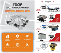 Plataforma de movimiento 6 DOF para equipos de realidad virtual al por mayor, simulador de vuelo, diseño metálico para interiores, centro comercial