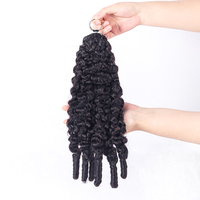 Extensions de cheveux humains au crochet Virgin Miracle Knots, bouclées birmanes, pré-bouclées, effet plume