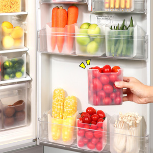 Boîte de rangement pour réfrigérateur Rongxing, organiseur alimentaire en plastique pour porte latérale et étagère intérieure du réfrigérateur, avec fonction de conservation portable - Product Image 1