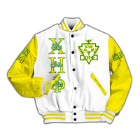 Veste de sororité pour hommes CHI ETA PHI avec logo frontal, automne-hiver, haute qualité, écologique, respirante, séchage rapide, décontractée et élégante