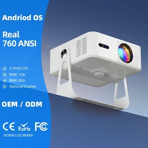 Projecteur LED 4K Android 12 le plus récent, 1080P MINI Portable LCD WIFI 6 pour Haut-parleur HIFI Netflix Correction automatique de la distorsion trapézoïdale Contes pour enfants A005S - Product Image 1